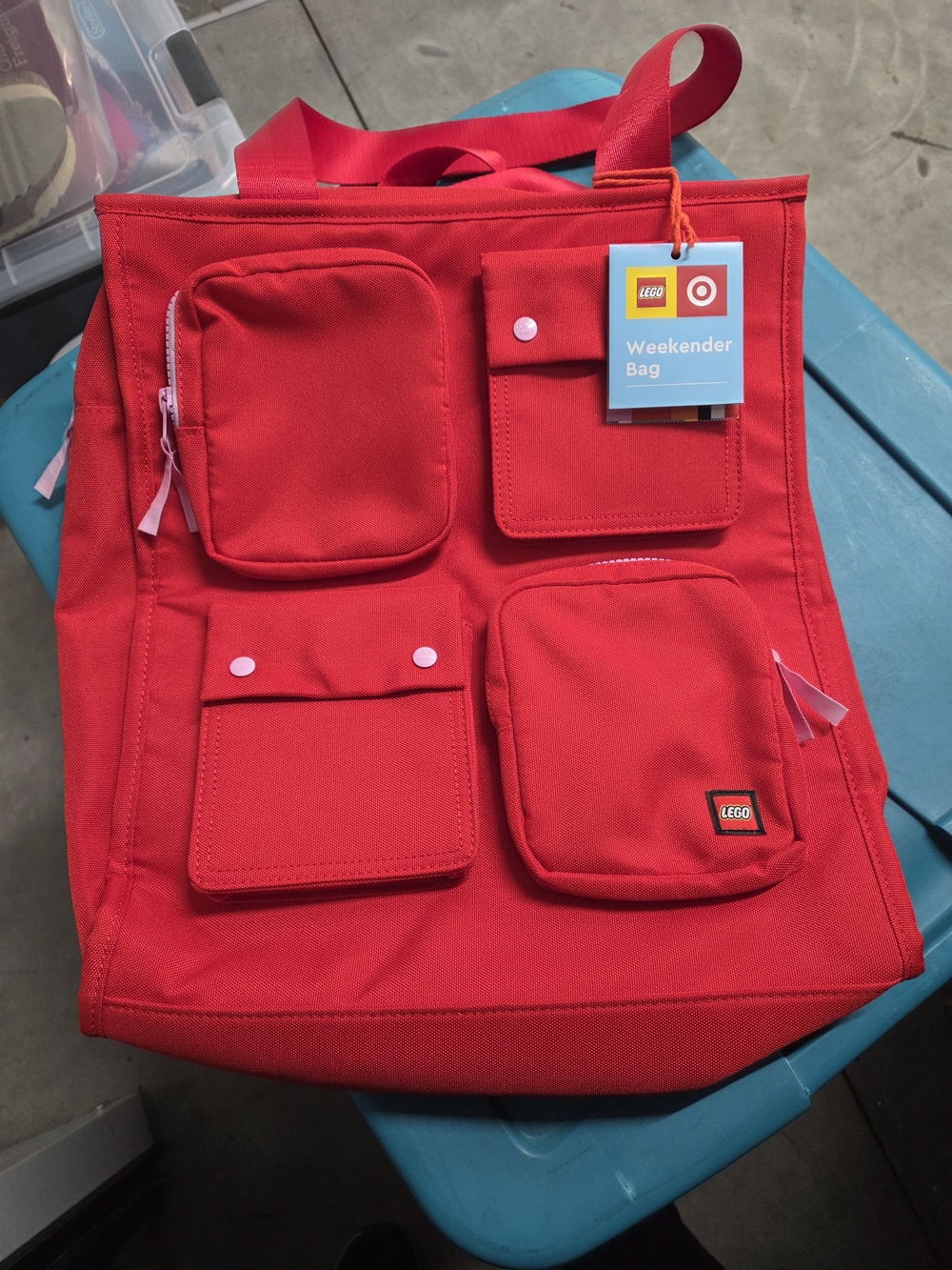 LEGO x Target Red Weekender Bag In Red Limited Release